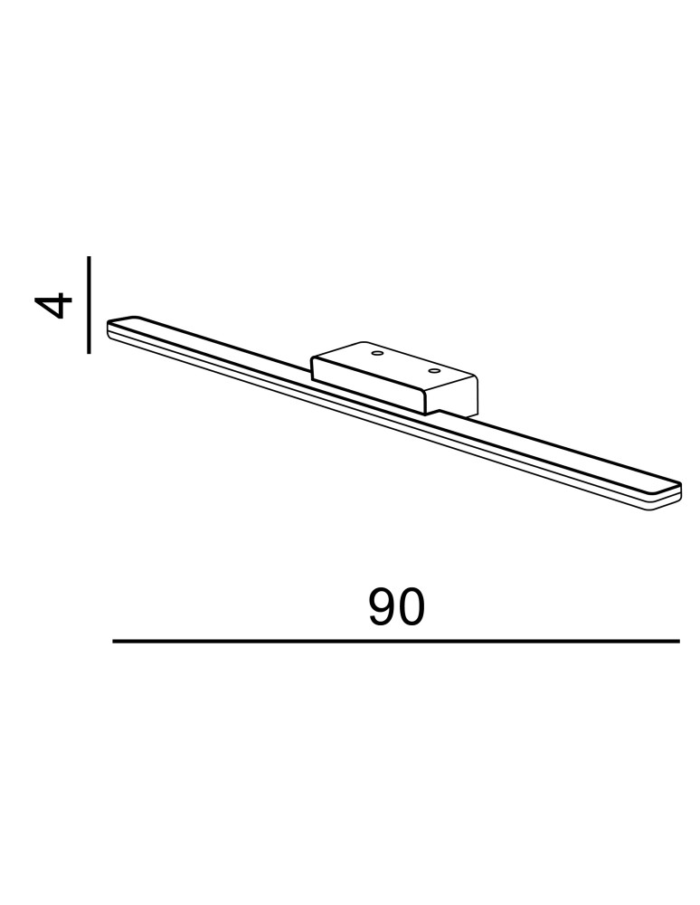 Bathroom wall lamps - Azzardo EPSILON 90 4000K BLACK 1xLED Wall Mounted Black IP44 AZ3350 - product kolory-swiatla.pl 2