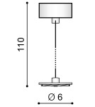 Suspensions - Azzardo EREBUS BASE PENDANT WHITE 1xGU10 Base with Sling White AZ3392 - product 2