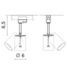 Lamps for 3-phase busbars - Azzardo EREBUS TRACK BLACK 1xGU10 Spotlight For Busbar 3F Black AZ3391 - product 2