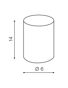 Azzardo EREBUS TUBE 14 WHITE 1 Aluminum Shade White AZ3383 - product 2