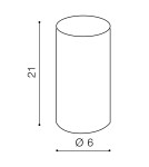 Lampshades - Azzardo EREBUS TUBE 21 BLACK 1 Aluminum Shade Black AZ3387 - product 2