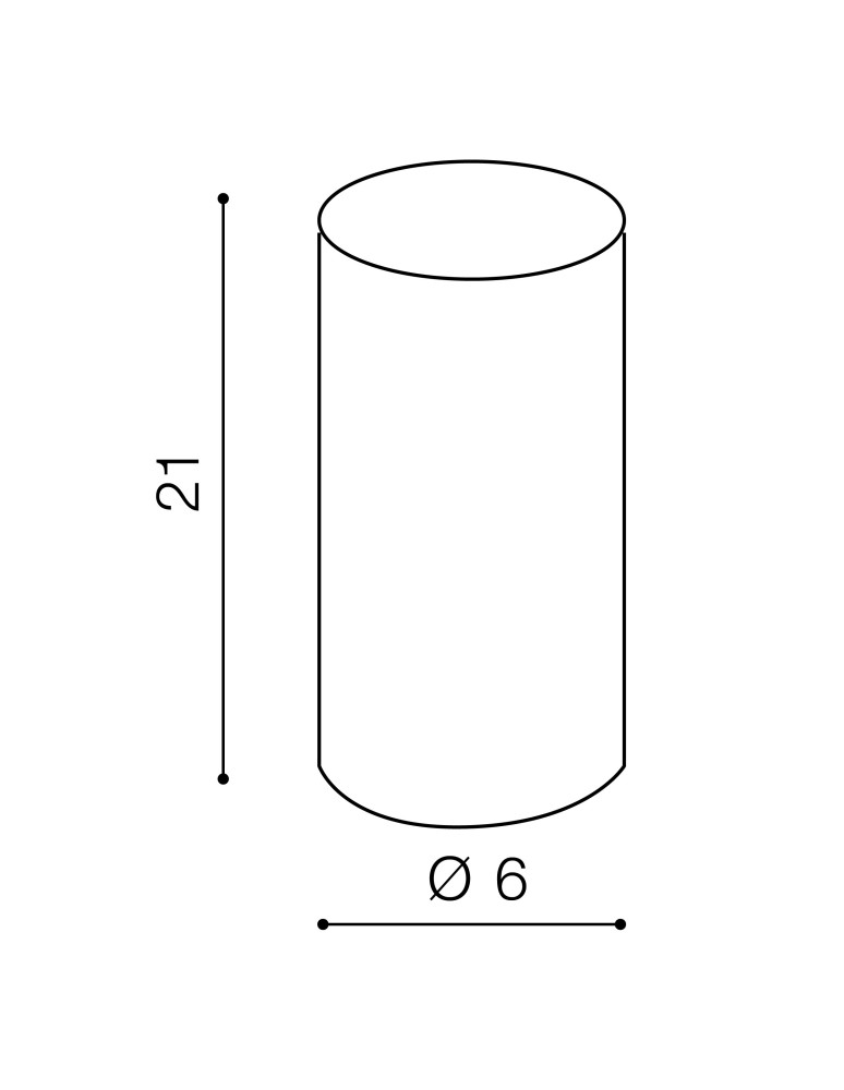 Lampshades - Azzardo EREBUS TUBE 21 BLACK 1 Aluminum Shade Black AZ3387 - product kolory-swiatla.pl 2