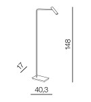 LED floor lamps - Azzardo FLER 1xLED Floor Lamp Black AZ3202 - product 2