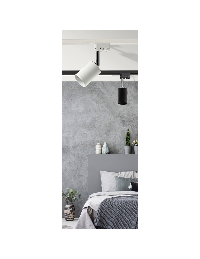 Lamps for 3-phase busbars - Azzardo EREBUS TRACK WHITE 1xGU10 Reflector For Busbar 3F White AZ3390 - product kolory-swiatla.pl 3