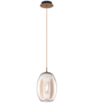LED pendant lamps - Azzardo HELENA B 1xLED Pendant Champagne AZ3342 - product 1