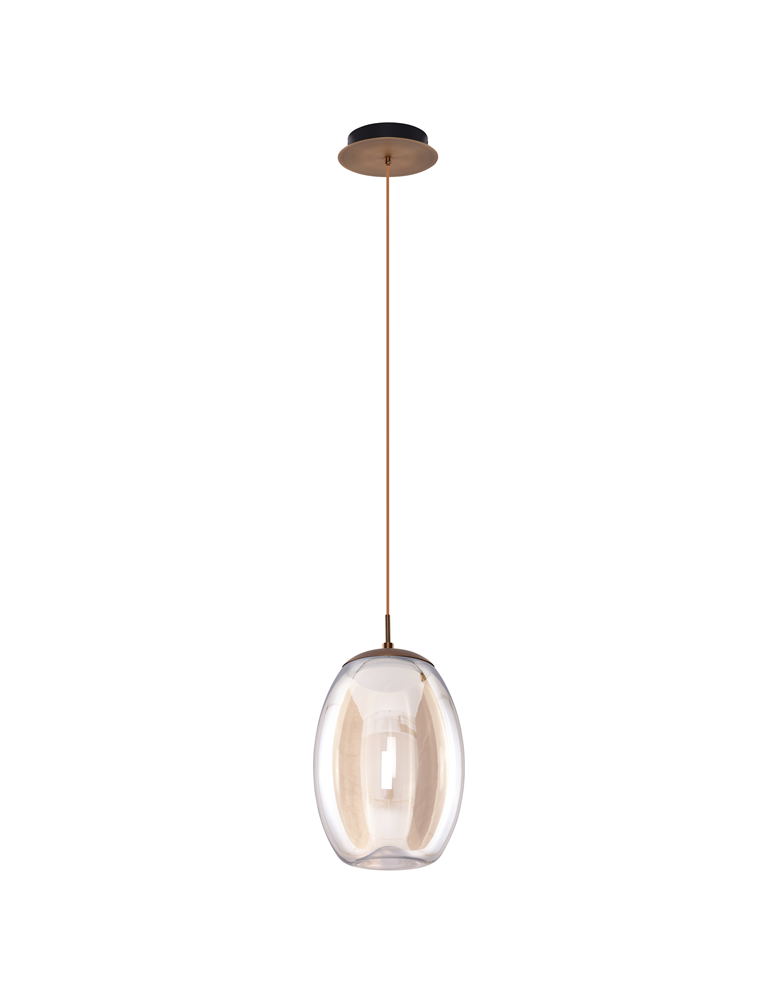 LED pendant lamps - Azzardo HELENA B 1xLED Pendant Champagne AZ3342 - product kolory-swiatla.pl 1