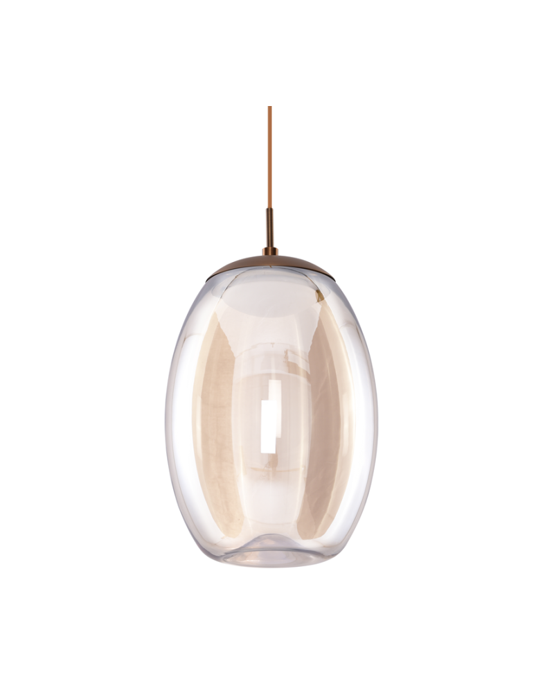 LED pendant lamps - Azzardo HELENA B 1xLED Pendant Champagne AZ3342 - product kolory-swiatla.pl 3