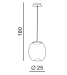 LED pendant lamps - Azzardo HELENA B 1xLED Pendant Champagne AZ3342 - product 4