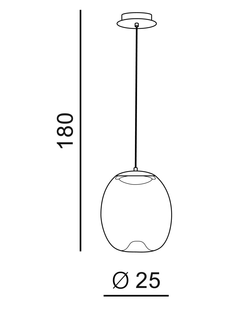 LED pendant lamps - Azzardo HELENA B 1xLED Pendant Champagne AZ3342 - product kolory-swiatla.pl 4