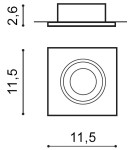 Flush-mounted lamps - pendants - Azzardo HUGO 1 DOWNLIGHT BLACK 1xGU10 Recessed Black AZ1736 - product 2