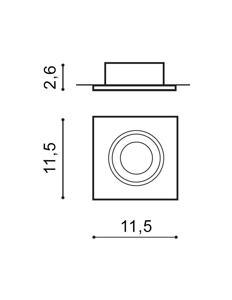 Azzardo HUGO 1 DOWNLIGHT BLACK 1xGU10 Recessed Black AZ1736