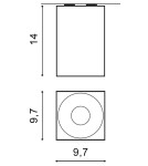 Ceiling luminaires for replaceable light source - Azzardo HUGO BLACK 1xGU10 Surface Mounted Black AZ0826 - product 2