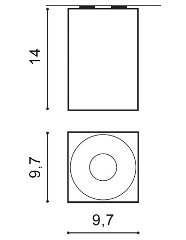 Azzardo HUGO BLACK 1xGU10 Surface Mounted Black AZ0826 - product 2