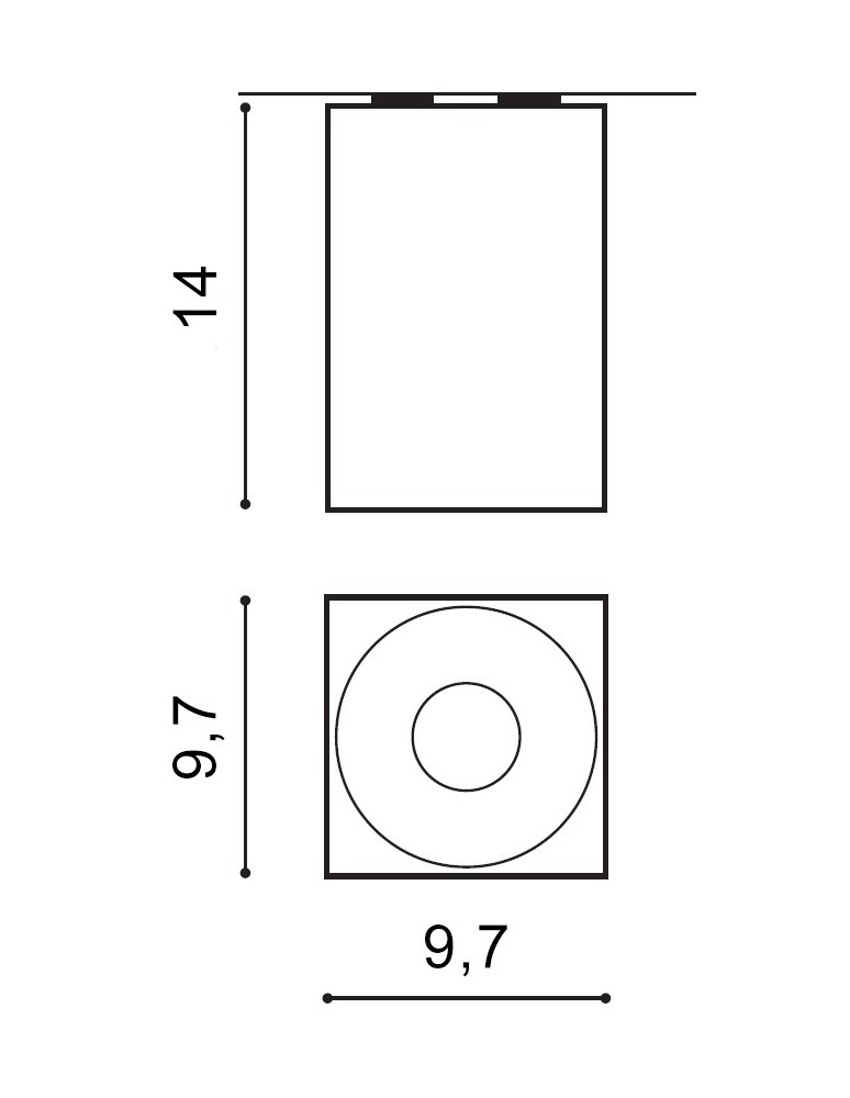 Ceiling luminaires for replaceable light source - Azzardo HUGO BLACK 1xGU10 Surface Mounted Black AZ0826 - product kolory-swiatla.pl 2