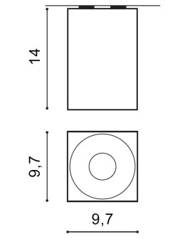 Azzardo HUGO BLACK 1xGU10 Surface Mounted Black AZ0826 - product 2