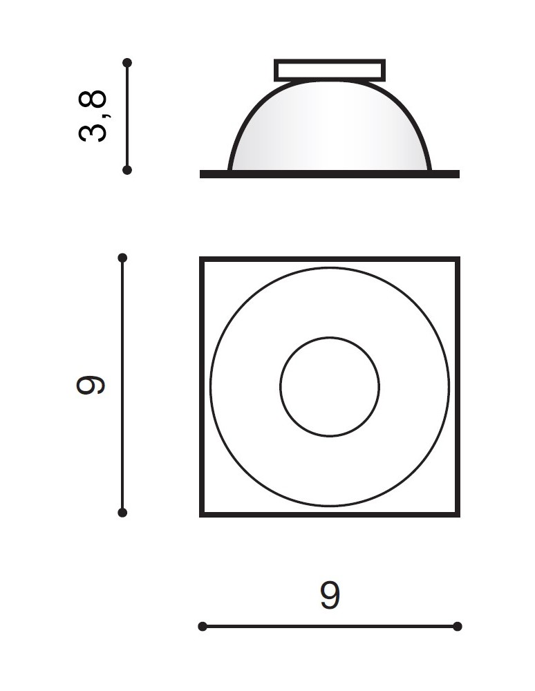 Replacement reflectors - Azzardo HUGO R WHITE Reflector White AZ0830 - product kolory-swiatla.pl 2