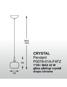 Zuma Line CRYSTAL P0076-01A-F4FZ Wisząca - produkt 2