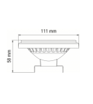 LED AR111 12V bulbs - OXYLED AR111 9W 720lm 4000K 12V black 457969 - product 2
