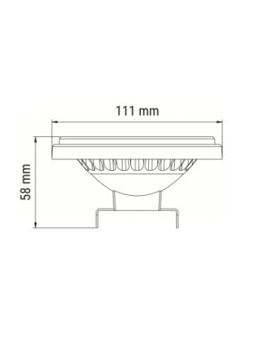 OXYLED ECONOMY AR111 9W 720lm 3000K 12V czarny 457952 - produkt 2