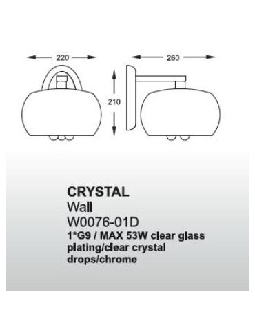 Zuma Line CRYSTAL Kinkiet W0076-01D-F4FZ Kinkiet - produkt 2