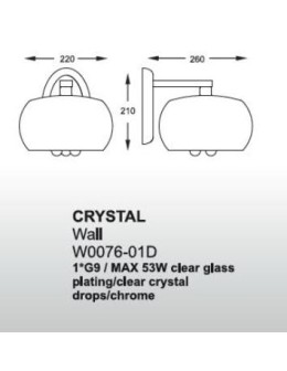 Zuma Line CRYSTAL Kinkiet W0076-01D-F4FZ Kinkiet - produkt 2