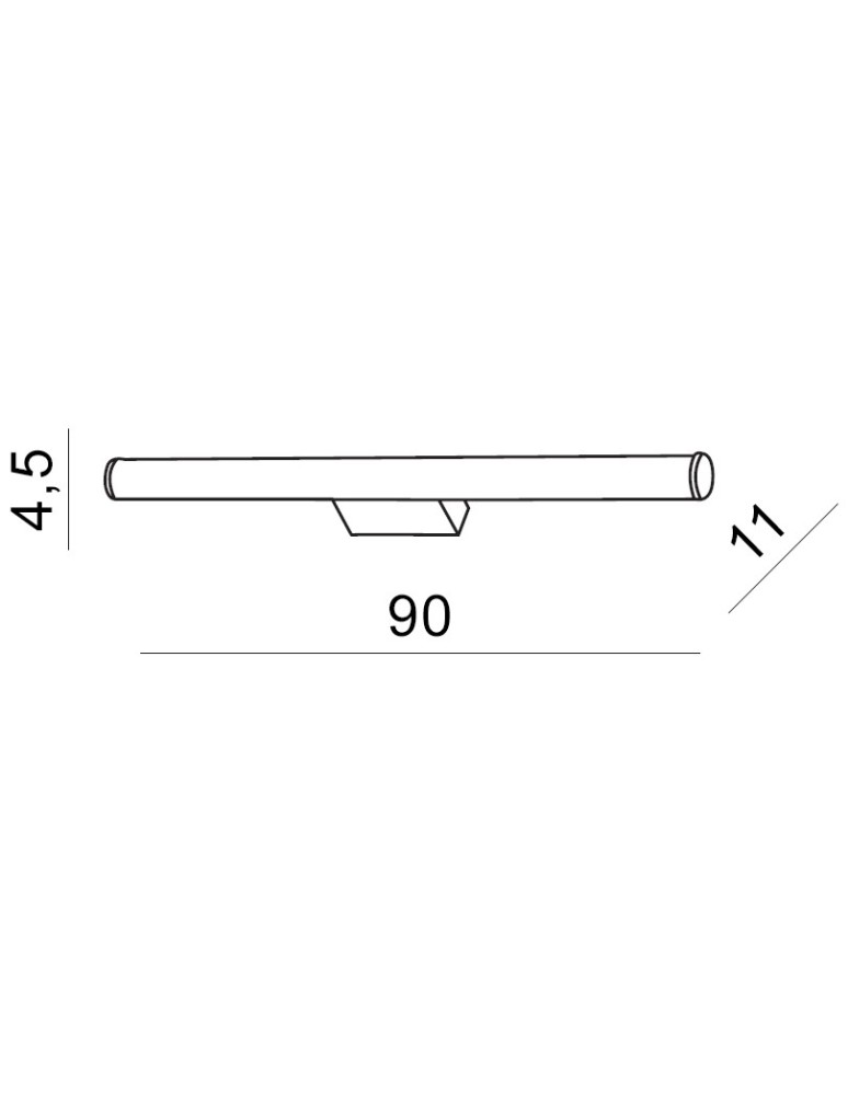 Bathroom wall lamps - Azzardo JARO 90 3000K CH 1xLED Wall Mounted Chrome IP44 AZ2093 - product kolory-swiatla.pl 2