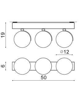 Azzardo JERRY 3 230V BLACK 3xES111 Ceiling Spotlight Black AZ1886 - product 2