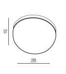 Hermetic plafonds - Azzardo KALLISTO BLACK 2xE27 Ceiling Black IP44 AZ3328 - product 2