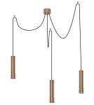 Pendant tube lamps - Azzardo LOCUS L PENDANT 3 CHA 3xGU10 Pendant Champagne AZ3404. - product 1
