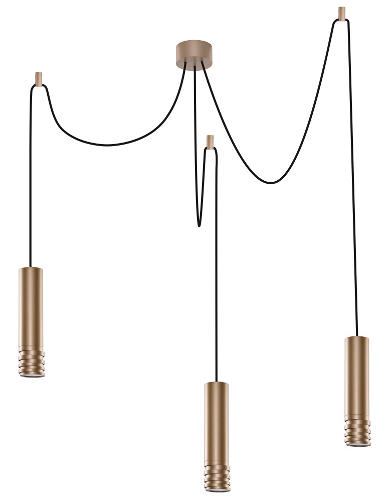 Pendant tube lamps - Azzardo LOCUS L PENDANT 3 CHA 3xGU10 Pendant Champagne AZ3404. - product kolory-swiatla.pl 1