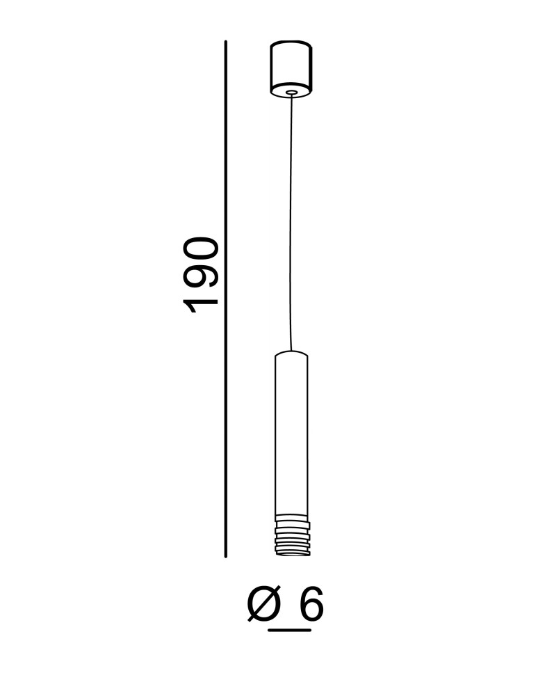 Pendant tube lamps - Azzardo LOCUS L PENDANT CHA 1xGU10 Pendant Champagne AZ3130 - product kolory-swiatla.pl 2