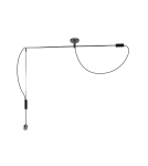 Pendant lamps with lampshade - Azzardo MALAGA LAMPBODY 1xE27 Pendant/Arm with Mounting Base without Lampshade Chrome AZ2313 - product 1