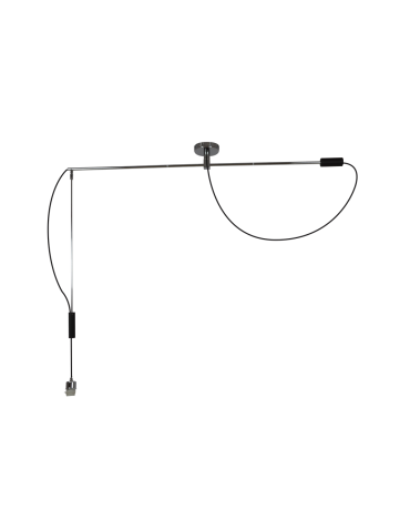 Azzardo MALAGA LAMPBODY 1xE27 Pendant/Arm with Mounting Base without Lampshade Chrome AZ2313