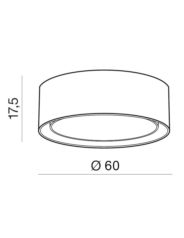 Ceiling lamps with lampshade - Azzardo MILO XL GREY 4xE27 Gray Ceiling Liner AZ3332 - product kolory-swiatla.pl 2
