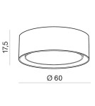 Ceiling lamps with lampshade - Azzardo MILO XL WHITE 4xE27 White Ceiling Light AZ3330 - product 2