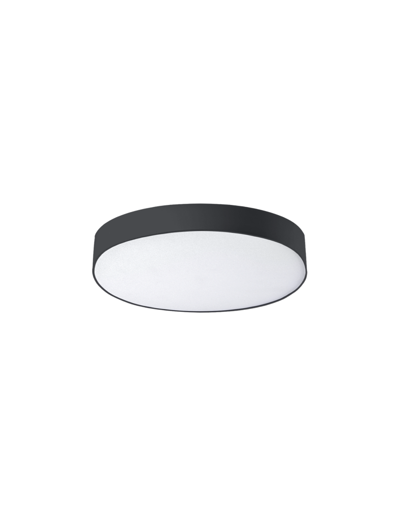 Large Plafonds - Azzardo MONZA II R 60 3000K BK 1xLED Ceiling Light Black AZ3678 - product kolory-swiatla.pl 1
