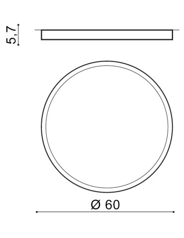 Azzardo MONZA II R 60 4000K WH 1xLED Sufitowa Biały AZ3681 - produkt 2