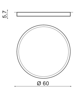 Azzardo MONZA II R 60 4000K WH 1xLED Sufitowa Biały AZ3681 - produkt 2
