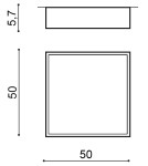Square plafonds - Azzardo MONZA II S 50 3000K WH 1xLED Ceiling Light White AZ3695 - product 2