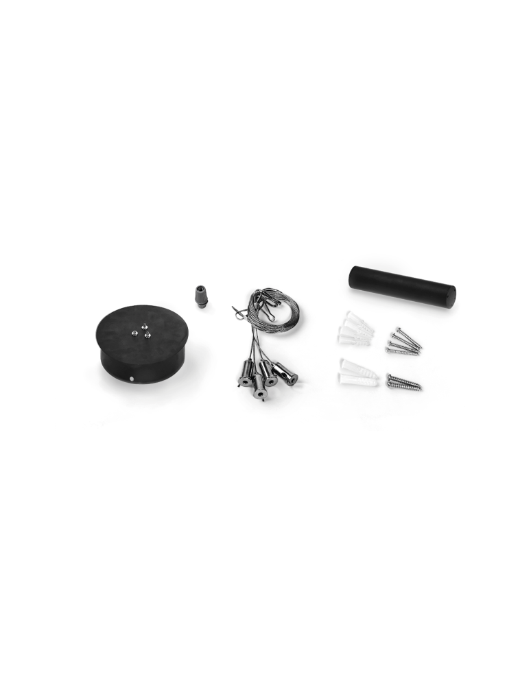 Suspensions - Azzardo MONZA PENDANT ACCESORY BLACK 1 Pendant Accessories Black AZ3454 - product kolory-swiatla.pl 2
