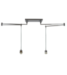Double pendant lamps - Azzardo NATALIA 2S LAMPBODY 2xE27 Pendant/Arm with Mounting Base without Lampshade Chrome AZ1923 - product 1