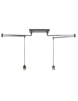 Azzardo NATALIA 2S LAMPBODY 2xE27 Pendant/Arm with Mounting Base without Lampshade Chrome AZ1923