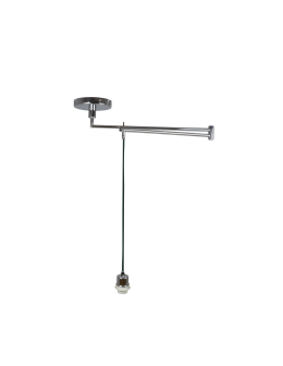 Azzardo NATALIA S LAMPBODY 1xE27 Pendant/Arm with Mounting Base without Lampshade Chrome AZ1924