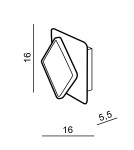 Wall lamps - Azzardo ONYX BLACK 1xLED Wall Mounted Black AZ3358 - product 2