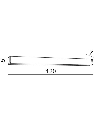 Azzardo PETER 120 3000K CHROME 1xLED Ścienna Chrom IP44 AZ2087 - produkt 2