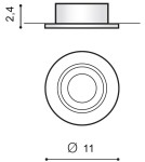 Flush-mounted lamps - pendants - Azzardo REMO 1 DOWNLIGHT WHITE 1xGU10 Recessed White AZ1731 - product 2
