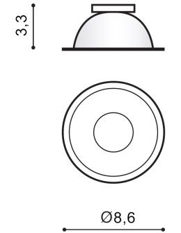 Azzardo REMO R ALU 1 Odbłyśnik Aluminium AZ0821 - produkt 2