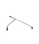 Cantilever wall lamps - Azzardo SEVILLA LAMPBODY 1xE27 Wall/Arm with Mounting Base without Lampshade Chrome AZ2610 - product 1