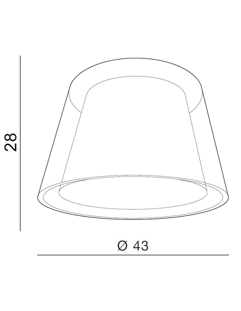 Lampshades - Azzardo SHADE DS 43 WHITE 1 Lampshade White/Black AZ2609 - product kolory-swiatla.pl 3