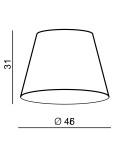 Lampshades - Azzardo SHADE TR 46 WHITE lampshade White AZ3671 - product 2